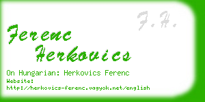 ferenc herkovics business card